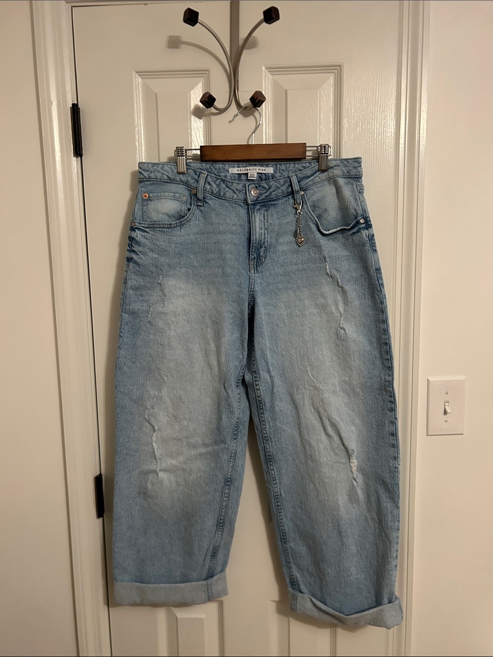 Celebrity Pink Light Blue Boyfriend Jeans